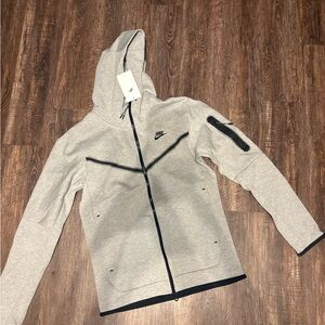 Nike Light Gray Hoodie with Black Logo